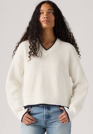 REES VNECK - Pullover - off white