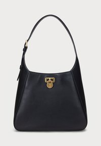 LEATHER LARGE TANNER SHOULDER BAG - Handväska - black