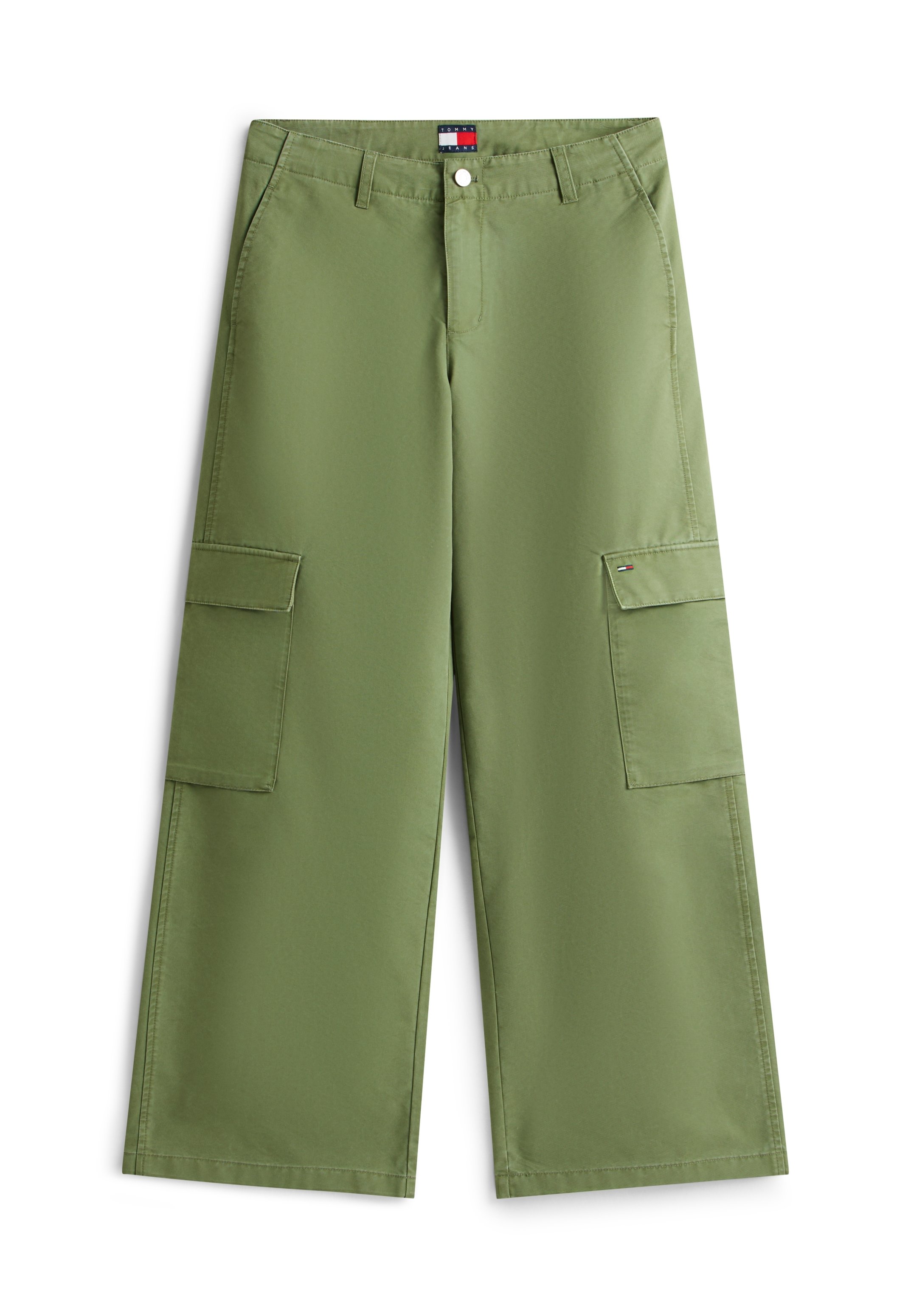 Tommy Jeans LOW RISE STRAIGHT WIDE LEG CARGO TROUSERS - Kapsáče - bay leaf