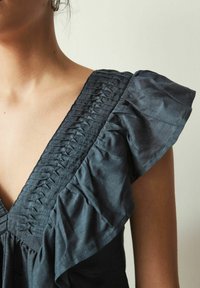 Next RUFFLE V NECK REGULAR FIT - Pusero - navy