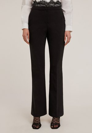 FLARE IN COMPATTO - Pantaloni - nero