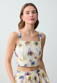 Jimmy Key FLORAL PATTERNED STRAPLESS   - Top - beige