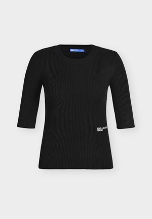 Karl Lagerfeld Jeans, SHORT SLEEVE KNIT - Πουλόβερ - black