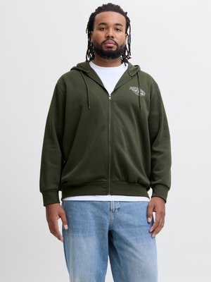 Jack & Jones JJMAKOTO ZIP HOOD  - Φούτερ με κουκούλα - duffel bag