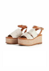 V73 ANTELOPE - Sandalen met plateauzool - bianco