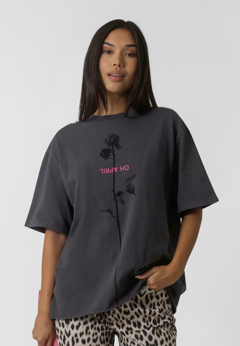 OH APRIL BF ROSE - T-shirt con stampa - darkiron