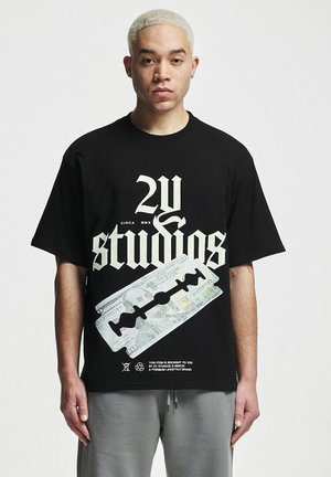 2Y Studios RAZOR - Camiseta estampada - black