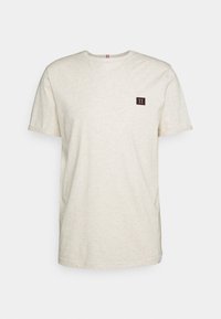 Les Deux PIECE - T-shirt básica - ivory melange/dark burgundy/dark sand
