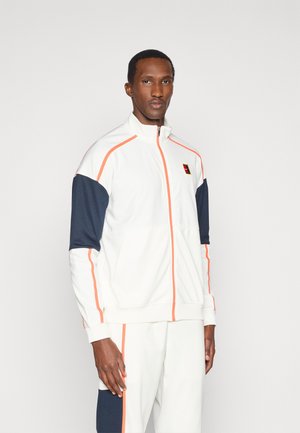 NIKECOURT HERITAGE SUIT JACKET - Mikina so zipsom - sail/turf orange