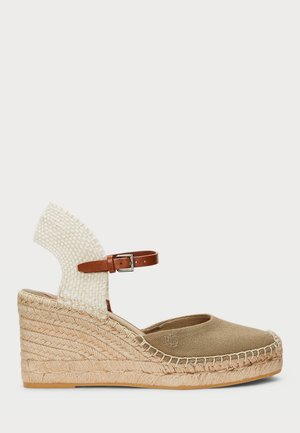 ROBBY CANVAS & JUTE ESPADRILLE - Loafers - hunter olive/tan/natural