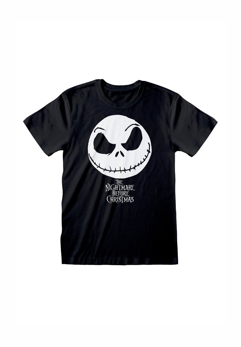 Henry Tiger DISNEY NIGHTMARE BEFORE CHRISTMAS JACK FACE - Triko s potiskem - black
