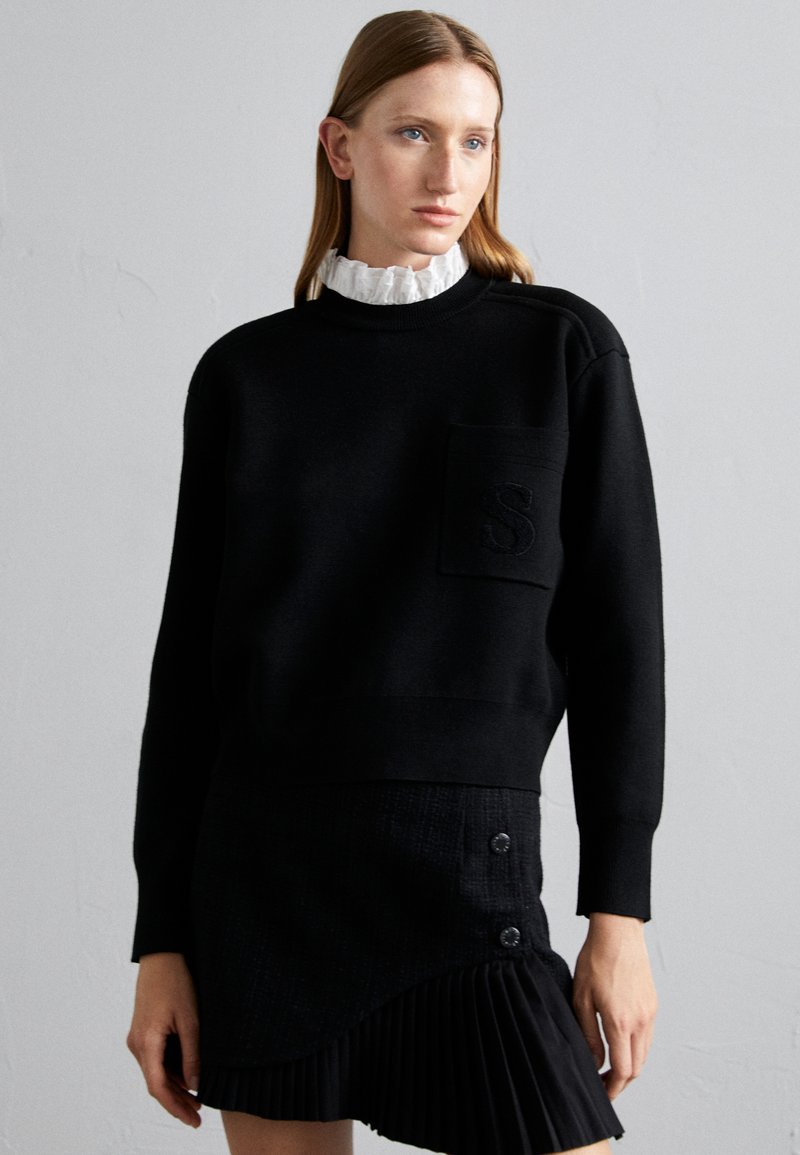 sandro PULL DOUBLE FACE  - Strikkegenser - noir