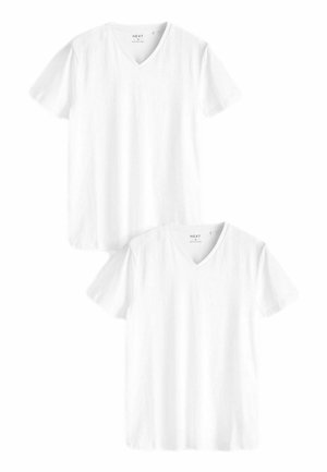 V-NECK 2 PACK  - REGULAR FIT - T-Shirt basic - white