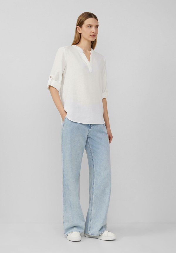 MIT TURN-UP - Bluse - weiß