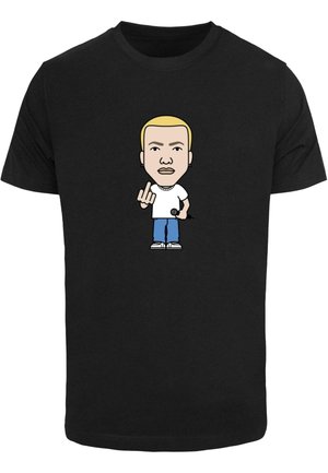 T-shirt med print - black