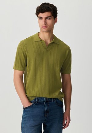 Next REGULAR FIT - TEXTURED SHORT SLEEVE TROPHY - Pólóing - green