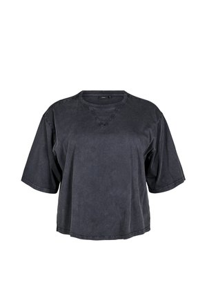 Zizzi BOXY  - Camiseta básica - grey washed