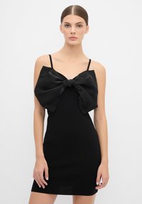 WITH BOW DETAIL - Cocktailjurk - black
