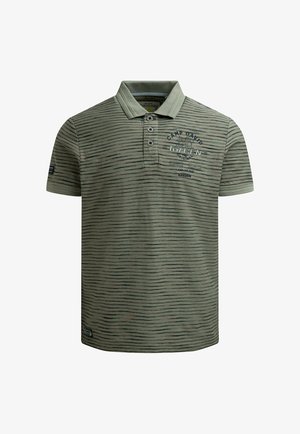 Camp David, CAMP DAVID POLOSHIRT MIT MULTICOLOR-STREIFEN UND BACK-ARTWORK - Polo shirt - green olive