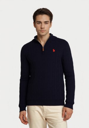 ROYER HALF ZOPFMUSTER - Striktrøje - schwarz