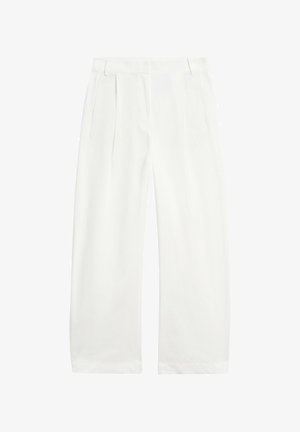 Massimo Dutti, FLOWING BARREL FIT CO-ORD PANTS - Bukser - white