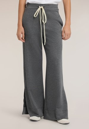 Motivi, PANTALONI PALAZZO CON BANDE A RIGHE - Pantalones deportivos - grigio