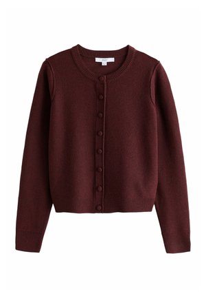 Next, TALL FIT - SUPERSOFT CREW NECK LONG SLEEVE CARDIGAN - Kardigán - burgundy red