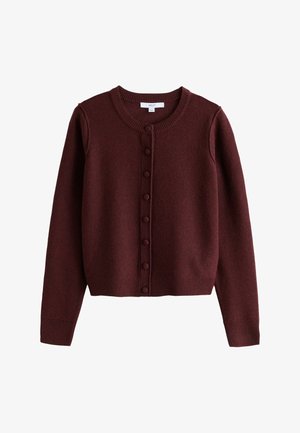 Next, TALL FIT - SUPERSOFT CREW NECK LONG SLEEVE CARDIGAN - Cardigan - burgundy red
