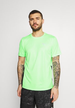 RUN FAVORITE TEE - Sports shirt - elektro green/black