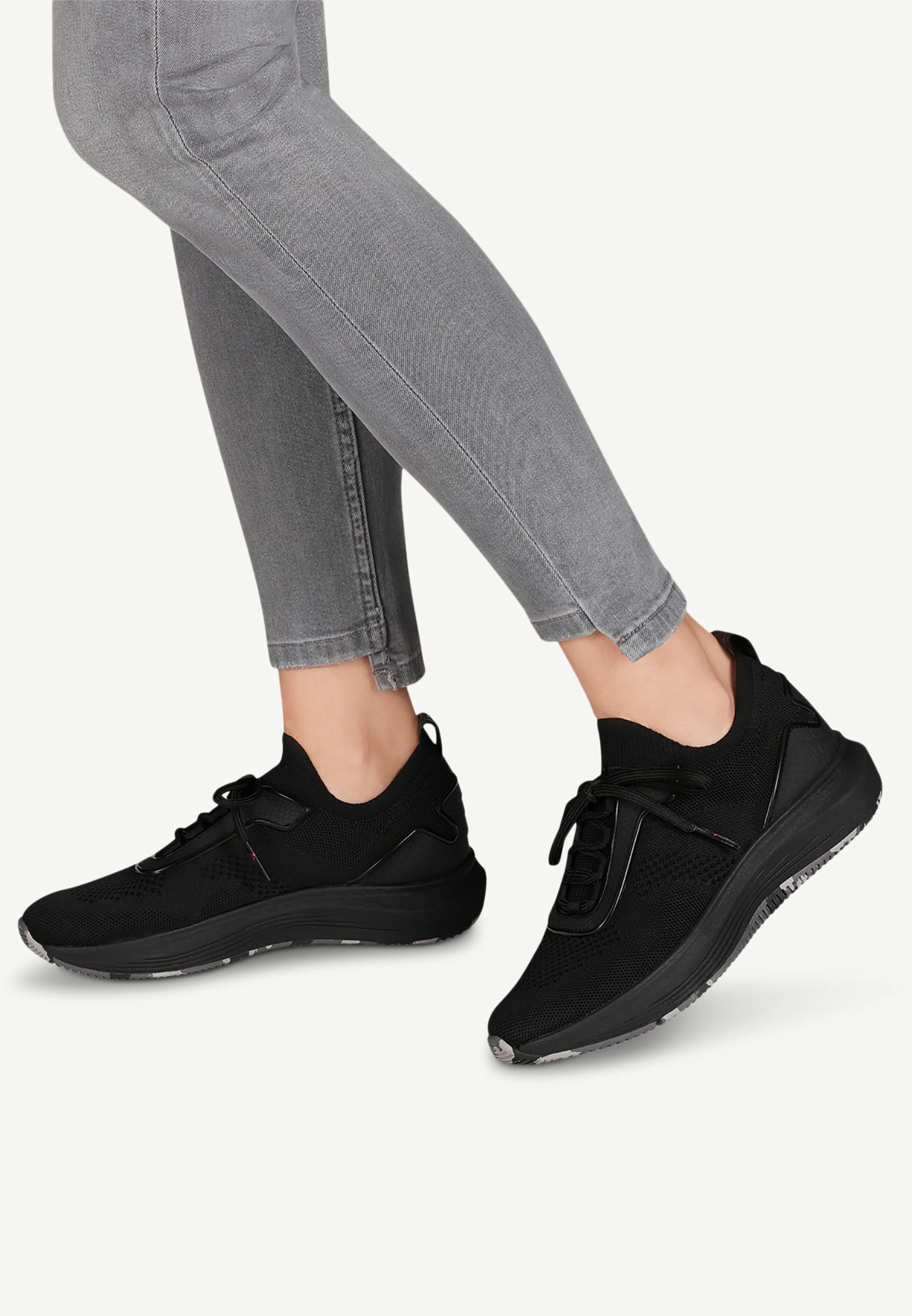 Tamaris Fashletics LACE-UP - Sneakers laag - black uni/Zwart - Zalando.nl