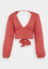 CRISSY BACKLESS - Ilgarankovis viršutinės dalies drabužis - deep rose