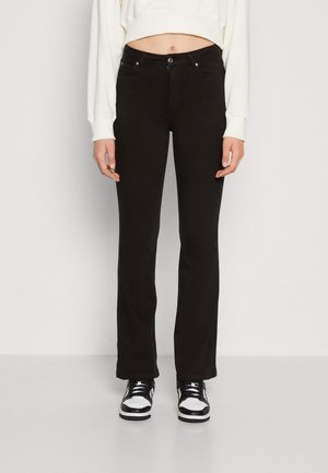 Gina Tricot HIGHWAIST - Τζιν καμπάνα - black