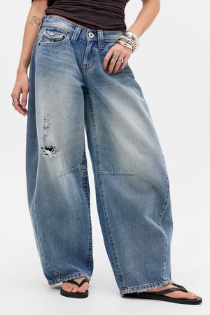 BDG Urban Outfitters, KAYLA COCOON - Bő szabású farmernadrág - light vintage