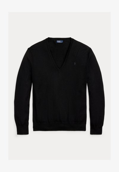 Polo Ralph Lauren WOOL V-NECK SWEATER - Svetr - black