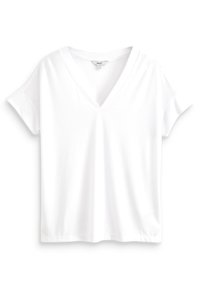 Next RICH PREMIUM V NECK PETITE - Tricou basic - white
