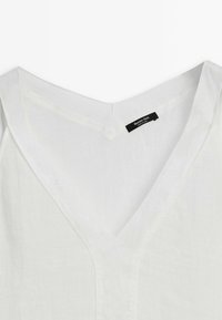 Massimo Dutti FLOWING DOUBLE FABRIC GARMENT - Top - white
