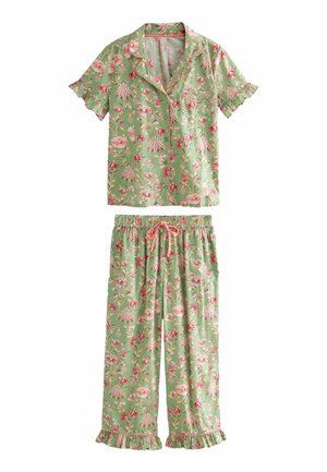 REGULAR FIT SET - Pidžamas komplekts - green floral