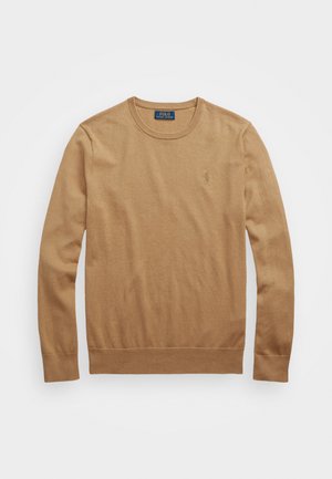 COTTON-CASHMERE CREWNECK SWEATER - Pullover - burlap tan