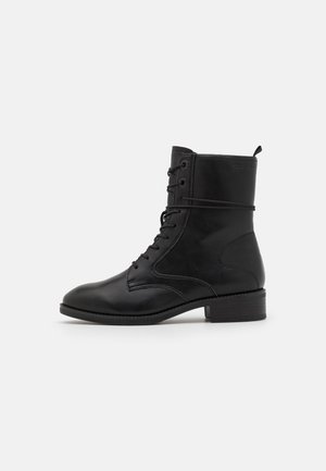 Schnürstiefelette - black matt
