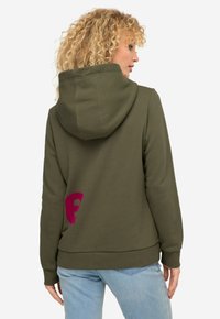 LAURASØN WORDING,  LANGARM - Felpa con cappuccio - khaki