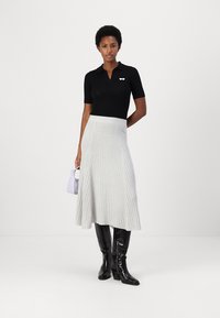 pure cashmere FLARED SKIRT - sukňa v tvare A - light grey