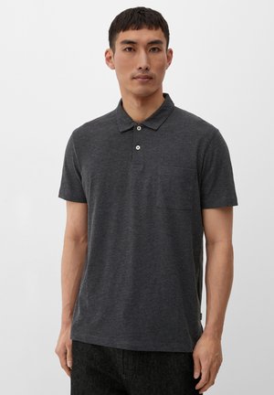 s.Oliver MIT FLAMMGARNSTRUKTUR - Poloshirt - schwarz