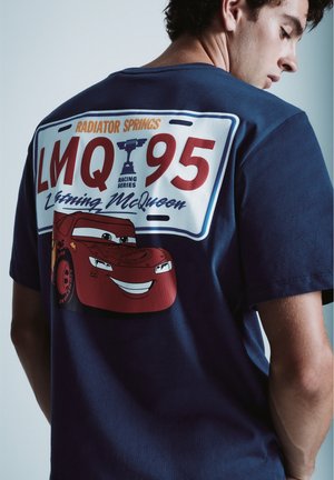 PULL&BEAR, CARS LIGHTNING MCQUEEN - T-SHIRT - T-shirt imprimé - dark blue