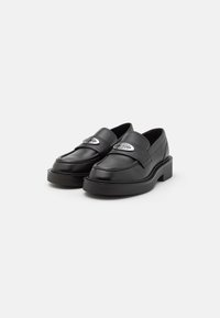 Tommy Jeans FLAT LOAFER - Belebújós cipők - black