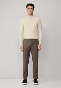 Façonnable STRIPED - Pantalones - mud brown