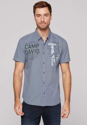 Camp David KURZARM MIT LOGO ARTWORKS - Shirt - blue grey