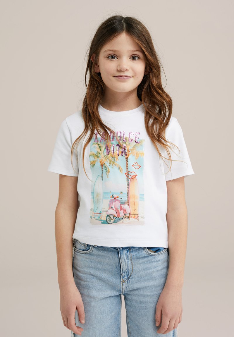 T-shirt manches courtes broderie fleurs pour fille Ecru - 3 ans - T-shirt, polo, sous pull - Fille T-shirt manches courtes broderie fleurs pour fille Ecru - 3 ans - T-shirt, polo, sous pull - Fille