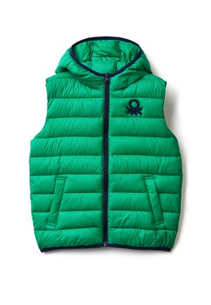 United Colors of Benetton PADDED WITH HOOD - Chaleco - green