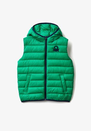 United Colors of Benetton PADDED WITH HOOD - Chaleco - green