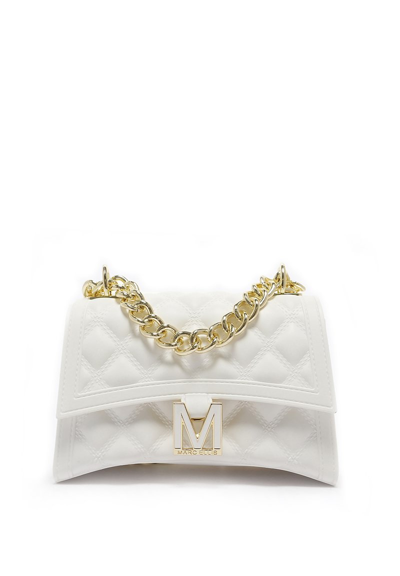 Marc Ellis Borsa a tracolla - white and gold